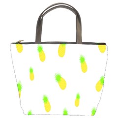 Cute Pineapple Fruite Yellow Green Bucket Bags by Mariart