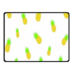 Cute Pineapple Fruite Yellow Green Fleece Blanket (small)