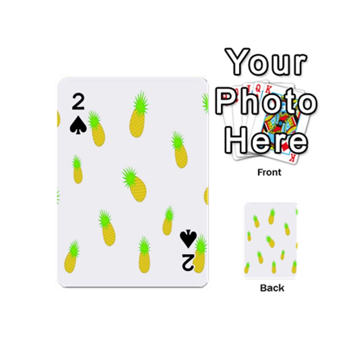 Cute Pineapple Fruite Yellow Green Playing Cards 54 (Mini) 