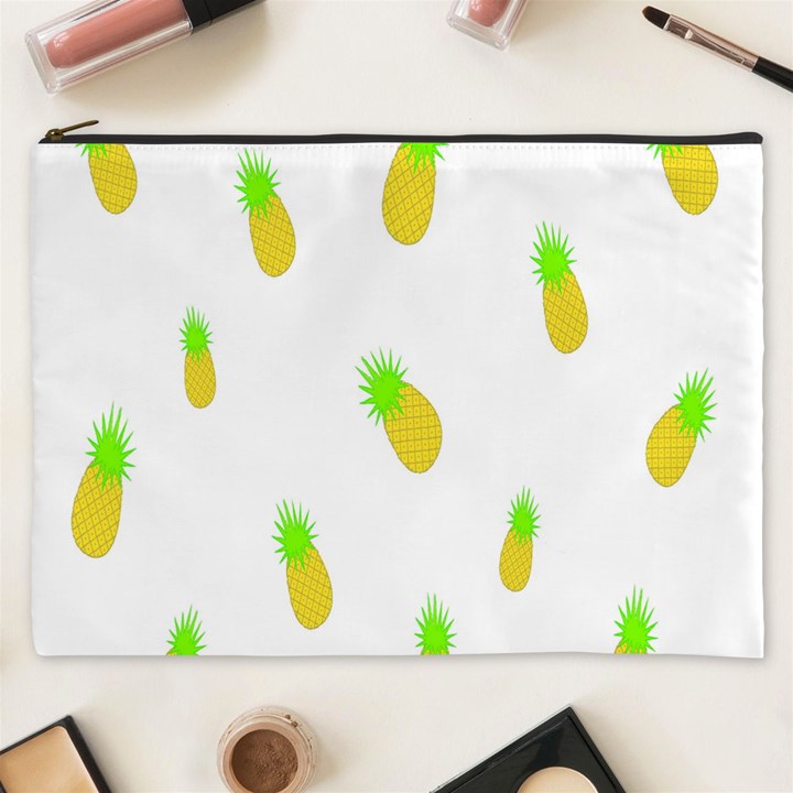 Cute Pineapple Fruite Yellow Green Cosmetic Bag (XXXL) 