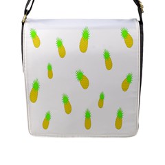 Cute Pineapple Fruite Yellow Green Flap Messenger Bag (l)  by Mariart