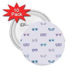 Cute Sexy Funny Sunglasses Kids Pink Blue 2 25  Buttons (10 Pack)  by Mariart