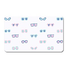 Cute Sexy Funny Sunglasses Kids Pink Blue Magnet (rectangular)