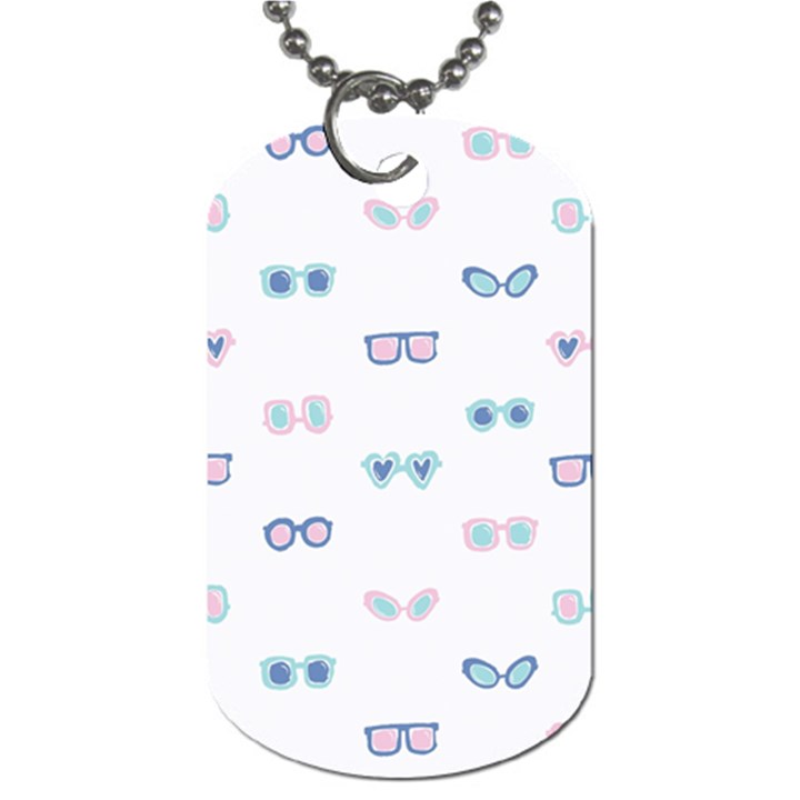 Cute Sexy Funny Sunglasses Kids Pink Blue Dog Tag (Two Sides)