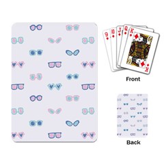 Cute Sexy Funny Sunglasses Kids Pink Blue Playing Card by Mariart