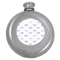 Cute Sexy Funny Sunglasses Kids Pink Blue Round Hip Flask (5 Oz) by Mariart