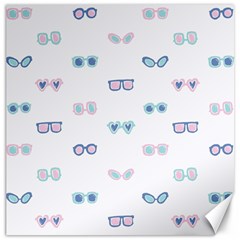 Cute Sexy Funny Sunglasses Kids Pink Blue Canvas 12  X 12   by Mariart