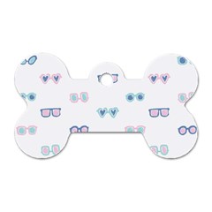 Cute Sexy Funny Sunglasses Kids Pink Blue Dog Tag Bone (two Sides)