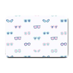 Cute Sexy Funny Sunglasses Kids Pink Blue Small Doormat  by Mariart