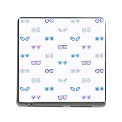 Cute Sexy Funny Sunglasses Kids Pink Blue Memory Card Reader (square)