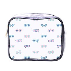 Cute Sexy Funny Sunglasses Kids Pink Blue Mini Toiletries Bags by Mariart