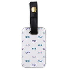 Cute Sexy Funny Sunglasses Kids Pink Blue Luggage Tags (one Side)  by Mariart