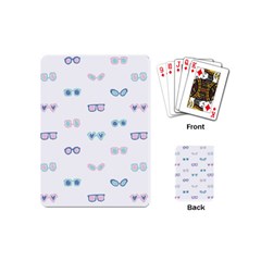 Cute Sexy Funny Sunglasses Kids Pink Blue Playing Cards (mini)  by Mariart