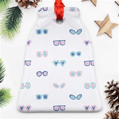 Cute Sexy Funny Sunglasses Kids Pink Blue Ornament (bell) by Mariart