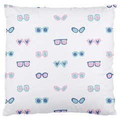 Cute Sexy Funny Sunglasses Kids Pink Blue Large Cushion Case (one Side)