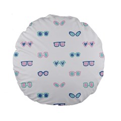 Cute Sexy Funny Sunglasses Kids Pink Blue Standard 15  Premium Round Cushions by Mariart