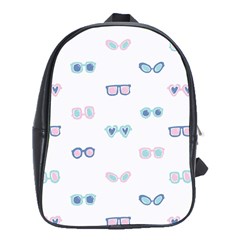 Cute Sexy Funny Sunglasses Kids Pink Blue School Bag (xl) by Mariart