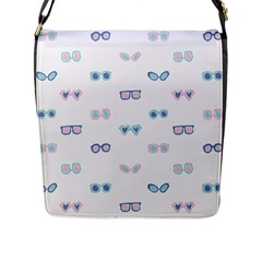 Cute Sexy Funny Sunglasses Kids Pink Blue Flap Messenger Bag (l)  by Mariart