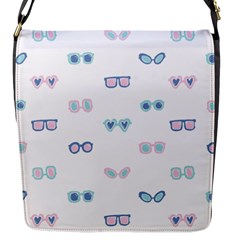 Cute Sexy Funny Sunglasses Kids Pink Blue Flap Messenger Bag (s) by Mariart