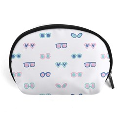 Cute Sexy Funny Sunglasses Kids Pink Blue Accessory Pouches (large)  by Mariart