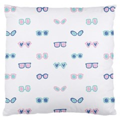 Cute Sexy Funny Sunglasses Kids Pink Blue Large Flano Cushion Case (two Sides) by Mariart