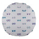 Cute Sexy Funny Sunglasses Kids Pink Blue Large 18  Premium Flano Round Cushions Front