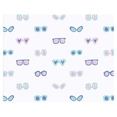 Cute Sexy Funny Sunglasses Kids Pink Blue Double Sided Flano Blanket (medium)  by Mariart