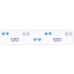 Cute Sexy Funny Sunglasses Kids Pink Blue Flano Scarf (small)