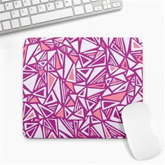 Conversational Triangles Pink White Large Mousepads