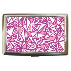 Conversational Triangles Pink White Cigarette Money Cases by Mariart