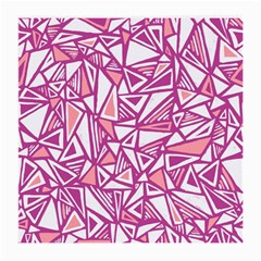 Conversational Triangles Pink White Medium Glasses Cloth by Mariart