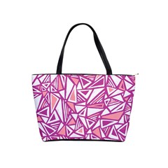 Conversational Triangles Pink White Shoulder Handbags by Mariart