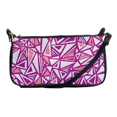 Conversational Triangles Pink White Shoulder Clutch Bags by Mariart