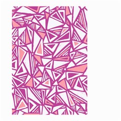 Conversational Triangles Pink White Small Garden Flag (two Sides)