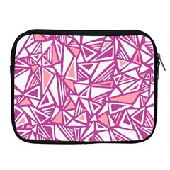 Conversational Triangles Pink White Apple Ipad 2/3/4 Zipper Cases by Mariart