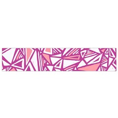 Conversational Triangles Pink White Flano Scarf (small) by Mariart