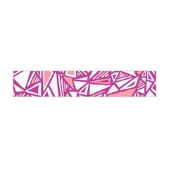 Conversational Triangles Pink White Flano Scarf (mini) by Mariart