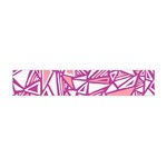 Conversational Triangles Pink White Flano Scarf (Mini) Front