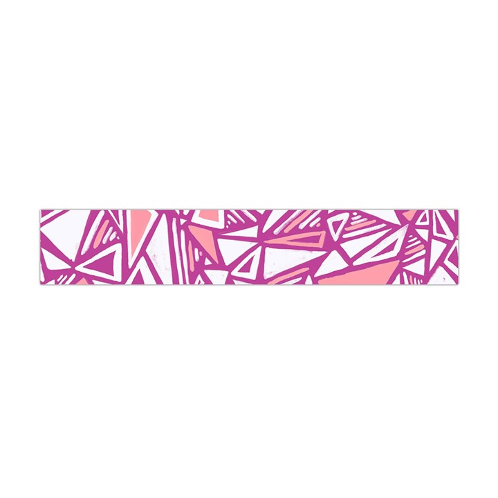 Conversational Triangles Pink White Flano Scarf (Mini)