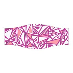 Conversational Triangles Pink White Stretchable Headband