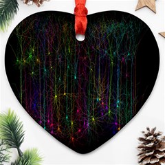 Brain Cell Dendrites Heart Ornament (two Sides)