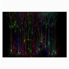 Brain Cell Dendrites Large Glasses Cloth by Mariart