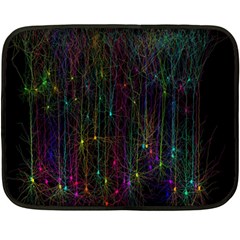 Brain Cell Dendrites Double Sided Fleece Blanket (mini)  by Mariart