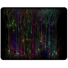 Brain Cell Dendrites Fleece Blanket (medium)  by Mariart