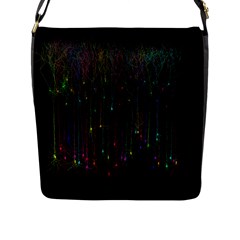 Brain Cell Dendrites Flap Messenger Bag (l)  by Mariart