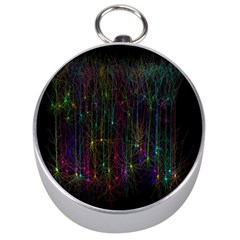 Brain Cell Dendrites Silver Compasses by Mariart