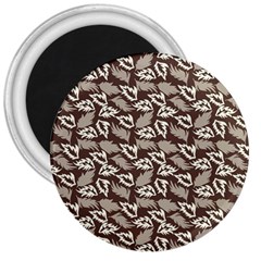 Dried Leaves Grey White Camuflage Summer 3  Magnets by Mariart