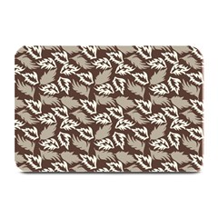 Dried Leaves Grey White Camuflage Summer Plate Mats by Mariart