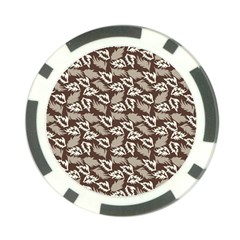 Dried Leaves Grey White Camuflage Summer Poker Chip Card Guard