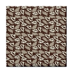 Dried Leaves Grey White Camuflage Summer Face Towel